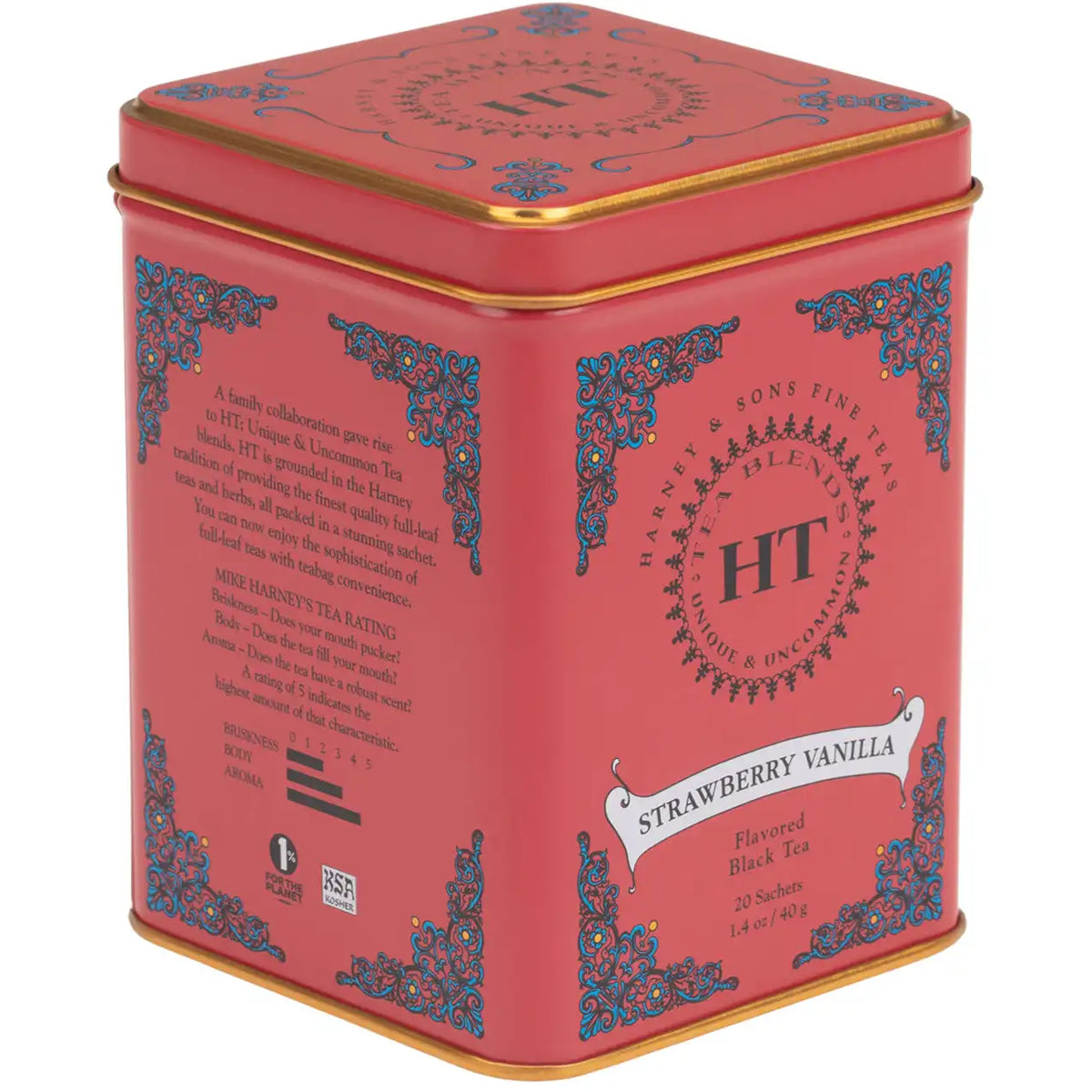 Strawberry Vanilla, HT Tin of 20 Sachets